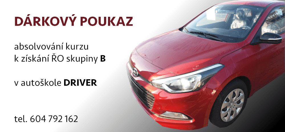 Dárkový poukaz Autoškola Driver